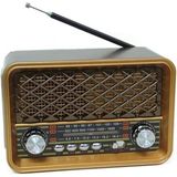 Feyza Design Nostaljik Tasarımlı USB Radyo, Şık ve Hafif, Yüksek Ses Kalitesi - Ahşap - Ceviz
