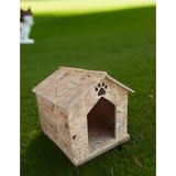 Feyza Design Odun Rengi Lüks Ahşap Kedi Evi Kulübesi, Hava Koşullarına Dayanıklı - Seçenek 1