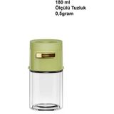 Feyza Design Ölçülü Cam Tuzluk Biberlik, Baharatlık, 0,5 Gram, Şık ve Kullanışlı - Seçenek 1