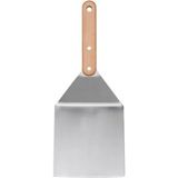 Feyza Design Paslanmaz Çelik 30 cm Hamburger Spatulası, Dayanıklı ve Pratik Kullanım - Ahşap - Ceviz - Seçenek 1