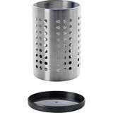 Feyza Design Paslanmaz Çelik Çatal Kaşık Bıçaklık Standı ve Altlığı, Şık ve Dayanıklı - Cappuccino - Seçenek 1