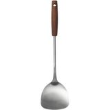 Feyza Design Paslanmaz Çelik Cevizli Spatula, 37 Cm, Dayanıklı ve Şık Tasarım - Ahşap - Ceviz - Seçenek 1