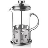 Feyza Design Paslanmaz Çelik French Press 350ML – Şık ve Dayanıklı Kahve Demleme Aracı - Seçenek 1 - Ahşap - Beyaz