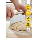 Feyza Design Paslanmaz Çelik Hamur ve Pasta Kesici, Tezgah Kazıyıcı, Çok Amaçlı Spatula - Antrasit