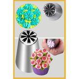 Feyza Design Paslanmaz Çelik Krema Sıkma Ucu Seti ve Şanti Torbası 3'lü Paket