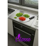 Feyza Design Paslanmaz Çelik Tek Bükümlü Metal Tezgah Koruyucu Kesme Tahtası 30X40 cm - Seçenek 1