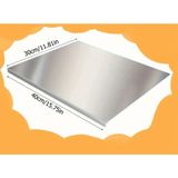 Feyza Design Paslanmaz Çelik Tek Taraf Bükümlü Metal Tezgah Koruyucu 30X40 cm - Seçenek 1
