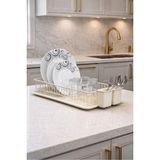 Feyza Design Paslanmaz Metal Tezgah Üstü Krem Tek Katlı Bulaşıklık Organizer - Seçenek 1