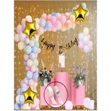 Feyza Design Pastel Balon Kemer Seti - Doğum Günü Süslemesi Için - 52X38 AMERİKAN SERVİSİ 35X35 PEÇETELER - 001-Renkli