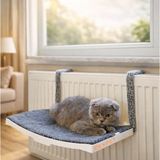 Feyza Design Peluş Kedi Yatağı 47X27,5 Cm, 18 Kg, Rahat ve Sıcak Uyku Için Ideal - Ahşap - Beyaz - Seçenek 1