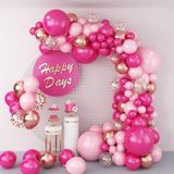 Feyza Design Pembe Fuşya Balon Seti, Doğum Günü ve Bride To Be Için, 40'lı Paket - Seçenek 1