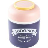 Feyza Design Pembe Paslanmaz Çelik Yuvarlak Kaşıkla Yemek Taşıma Kabı 780ML - Açık Bej - Seçenek 1