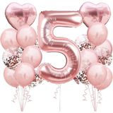 Feyza Design Pembe Şişirilebilir Balon Seti - Eğlence ve Parti Malzemeleri - 52X38 AMERİKAN SERVİSİ 35X35 PEÇETELER - Ahşap - Bej
