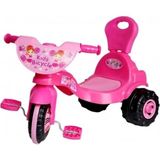 Feyza Design Pembe Üç Tekerlekli Çocuk Bisikleti, Güvenli ve Eğlenceli Sürüş - Seçenek 1 - Ahşap - Bej