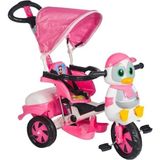Feyza Design Penguen Tasarımlı Bebek Bisikleti, Güvenli ve Renkli Pedallı Oyuncak - Ahşap - Bej - Seçenek 1