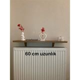 Feyza Design Petek Üstü Raf 60X15 Kahverengi - Ev & Mobilya - Ahşap - Ceviz