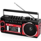 Feyza Design Portatif Kaset Teyp Çalar, Fm/am/sw, Bluetooth, Kart Girişi, Kayıt, Pilli & Elektrikli - Ahşap