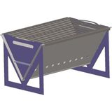Feyza Design Portatif Katlanır Mangal, Taşıma Çantalı, 11 Cm, 40X27 Cm, Kömürlü Sac - Seçenek 1