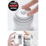 Feyza Design Pratik 30 ml Seyahat Şişe ve Kavanoz Saklama Kabı Seti - Ahşap - Beyaz