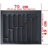 Feyza Design Pratik Çekmece Içi Kaşıklık 70X49 Kumlu Yüzey, Düzenli Saklama Için Ideal - Seçenek 1