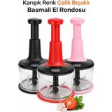 Feyza Design Pratik Çok Renkli Üstten Basmalı Yeni Nesil Doğrayıcı Rondo - Ahşap - Beyaz