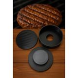 Feyza Design Pratik Hamburger Kalıbı Köfte Şekillendirme Aparatı - Antrasit