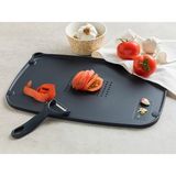 Feyza Design Pratik Plastik Kesme Tahtası, 37X26 Cm, Antrasit Renkli - Seçenek 1