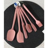 Feyza Design Pratik ve Dayanıklı 6'lı Spatula Seti, Mutfakta Kolaylık Sağlar - Ahşap - Bej - Seçenek 1