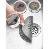 Feyza Design Pratik ve Temiz Kullanım Için Süzgeçli Silikon Lavabo Tıkacı - Antrasit - Seçenek 1