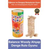 Feyza Design Premium Ahşap Denge Rulo Oyunu - Eğlence ve Strateji Için - Seçenek 1