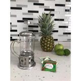 Feyza Design Premium Cam French Press 350ML, Şık ve Dayanıklı Kahve Demleme Aracı - Altın - Turkuaz - Seçenek 1