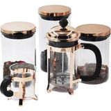 Feyza Design Premium French Press Seti, 5 Parça, Şık ve Kullanışlı Kahve Demleme Seti - Seçenek 1 - Ahşap - Bej