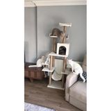 Feyza Design Rahat ve Eğlenceli Kedi Tırmalama Evi ve Oyun Platformu - Seçenek 1