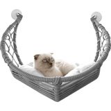Feyza Design Rahat ve Şık 40X45 cm Gri Vantuzlu Kedi Yatak, Evinizde Konfor Sağlar - Altın - Gri - Seçenek 1