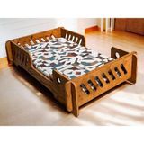 Feyza Design Rahat ve Yıkanabilir Köpek Yatağı 42X72 Cm, Konforlu ve Şık Tasarım - Ahşap - Ceviz - Seçenek 1