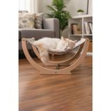 Feyza Design Rahatlatıcı Kedi ve Köpek Hamağı, Konforlu Yatak ve Oyun Alanı - Ahşap - Ceviz - Seçenek 1