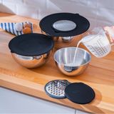 Feyza Design Rendeli Karıştırma Kabı Seti, Çok Amaçlı 16/20/24 Cm, Pratik ve Şık - Altın - Gümüş - Bakır