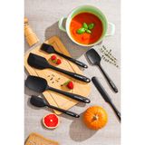 Feyza Design Renkli 6 Parça Silikon Spatula Seti, Mutfak Için Pratik ve Dayanıklı - Ahşap - Seçenek 1