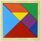 Feyza Design Renkli Ahşap Eğitici Tangram Oyunu - 7 Parça - Seçenek 1