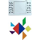 Feyza Design Renkli Ahşap Tangram Zeka Oyunu - Eğitici Puzzle Çocuklar Için - Seçenek 1