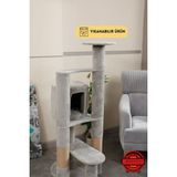 Feyza Design Renkli Çok Katlı Yıkanabilir Kedi Tırmalama ve Oyun Evi - Seçenek 1