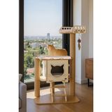 Feyza Design Renkli Katlı Kedi Oyun Evi, Tırmalamalı, Eğlenceli Tasarım - Seçenek 1