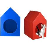 Feyza Design Renkli Plastik Kedi Evi Seti, Rahat ve Şık Tasarım, Iç ve Dış Mekan Kullanımı - Seçenek 1