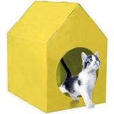 Feyza Design Renkli Plastik Taşınabilir Kedi ve Köpek Kulübesi, Demonte Tasarım - Seçenek 1