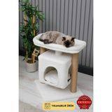 Feyza Design Renkli ve Eğlenceli Yıkanabilir Kedi Tırmalama ve Oyun Evi - Seçenek 1