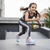 Feyza Design Renkli ve Rahat Spor Ayakkabı, Tekerlekli Tasarım ile Özgür Hareket - Açık Bej