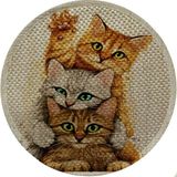 Feyza Design Renkli Yuvarlak Kedi Tırmalama Paspası 36X36 Cm, Eğlenceli ve Kullanışlı - Seçenek 1