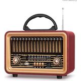 Feyza Design Retro Fm Radyo ve Bluetooth Hoparlör, Şarjlı, Usb/sd Destekli, Kahverengi - Ahşap - Ceviz