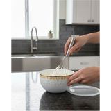 Feyza Design Retro Petal Emaye Saklama Kabı, 1,20 L, Beyaz ve Sarı Renkli, Şık ve Kullanışlı - Ahşap - Beyaz - Seçenek 1