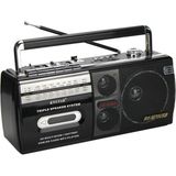 Feyza Design Retro Taşınabilir Kaset Çalar, Fm/am/sw Radyo, Bluetooth ve USB Müzik Çalar - Ahşap